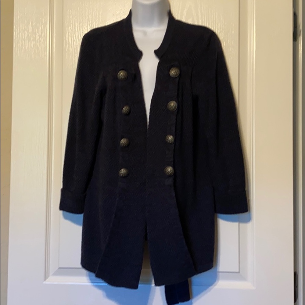 Ladies Military Style Sweater Cardigan